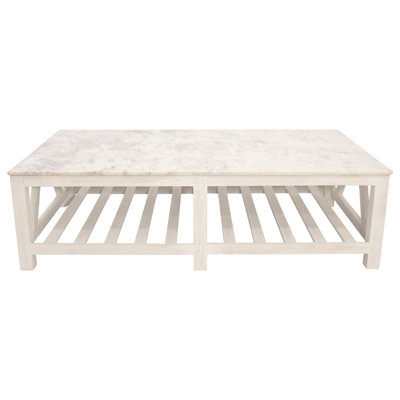 Table de cocktail en marbre blanc Branam