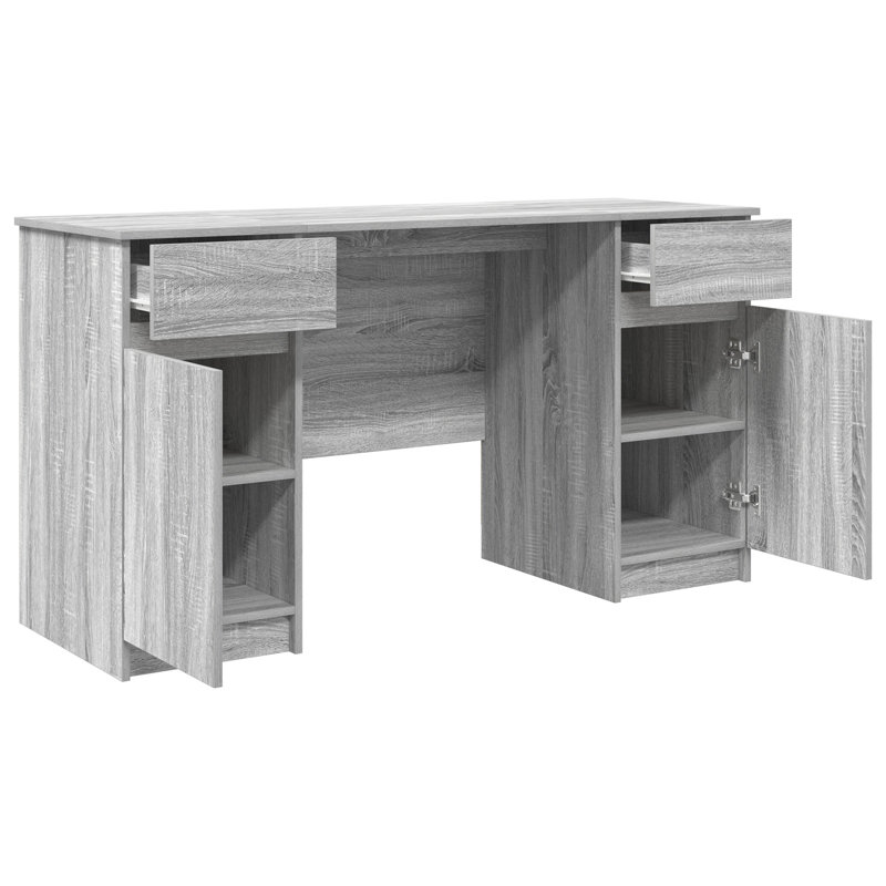 Computer Desk, Grey Wood