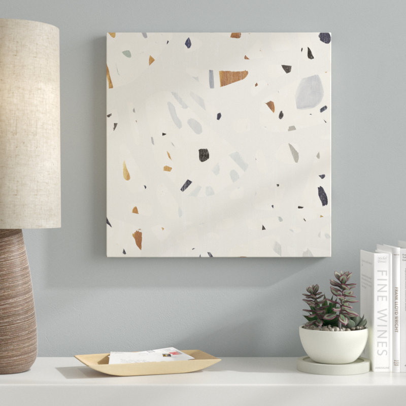 «Abstract Terazzo I» par Victoria Borges, reproduction d'art sur toile, H 20 po x l 20 po, Toile tendue