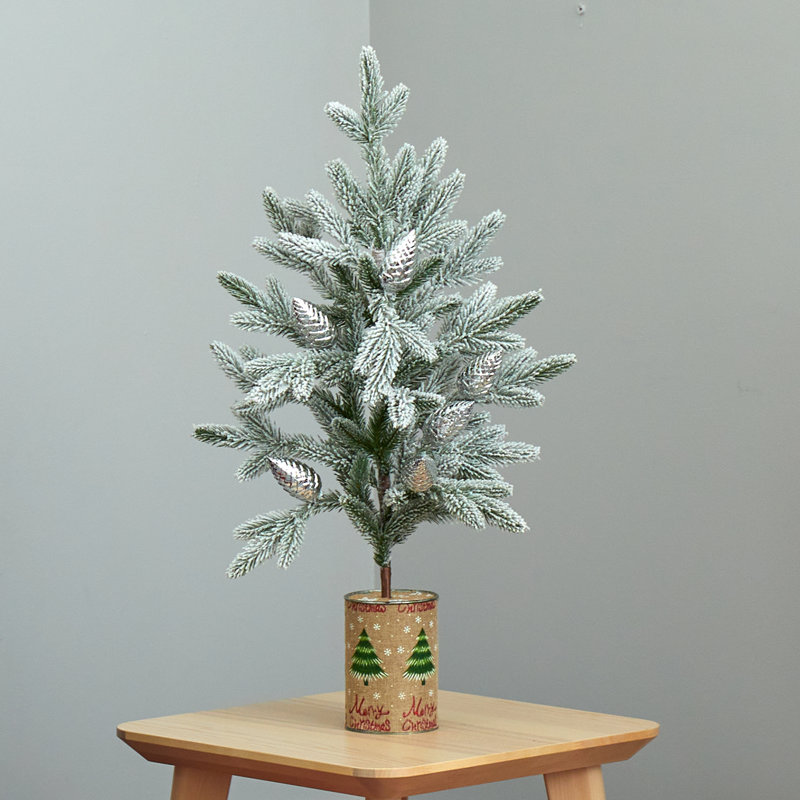 Sapin de Noël artificiel floqué 2 '