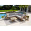Ensemble de patio complet en bois d'eucalyptus pour 12 personnes Subramanya