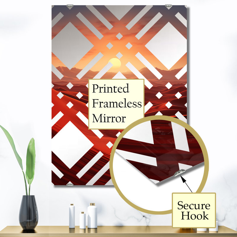 Evyonne - Miroir du désert mural MIR140846, 40 po x 30 po