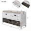 Banc de rangement avec panier amovible et 2 tiroirs-1564706413