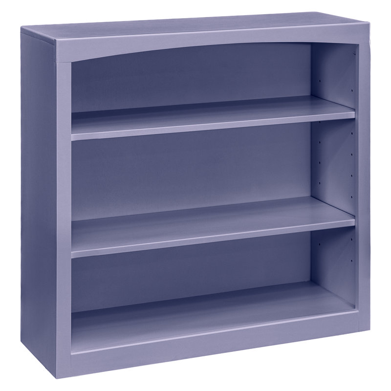 Ossy Solid Wood Classic Bookcase, (3 Shelves) 36"H x 36"W x 12"D, Wedgewood Blue