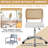Tiltable Rattan Desk Chair Adjustable 360° Swivel Office Chair-1519365257