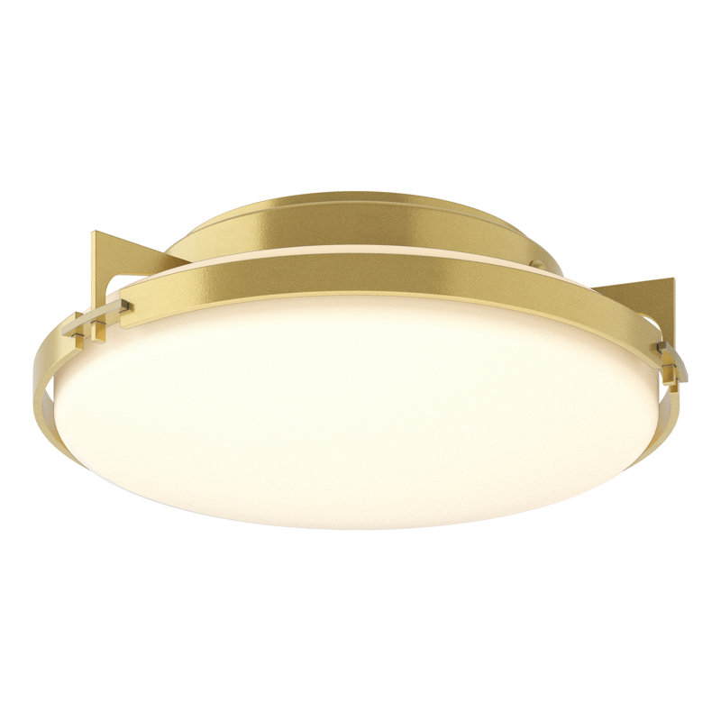 Metra 2 - Light 14.2" Flush Mount, Modern Brass