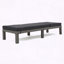 Chaise longue en rotin avec coussin gris foncé hydrofuge