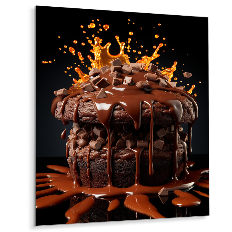Chocolat, biscuits délices III - Pop Art, art mural en métal, H 20 po x l 12 po x P 1 po