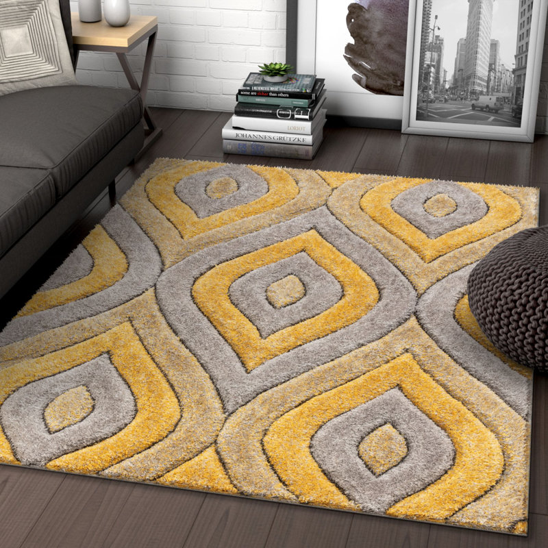San Francisco Geometric Shag Area Rug, Rectangle 240 x 300cm
