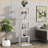 Bookshelf 5-Tier 360° Rotating with Clear Acrylic Shelves &amp; Anti-Toppling Base | White | Particle Board