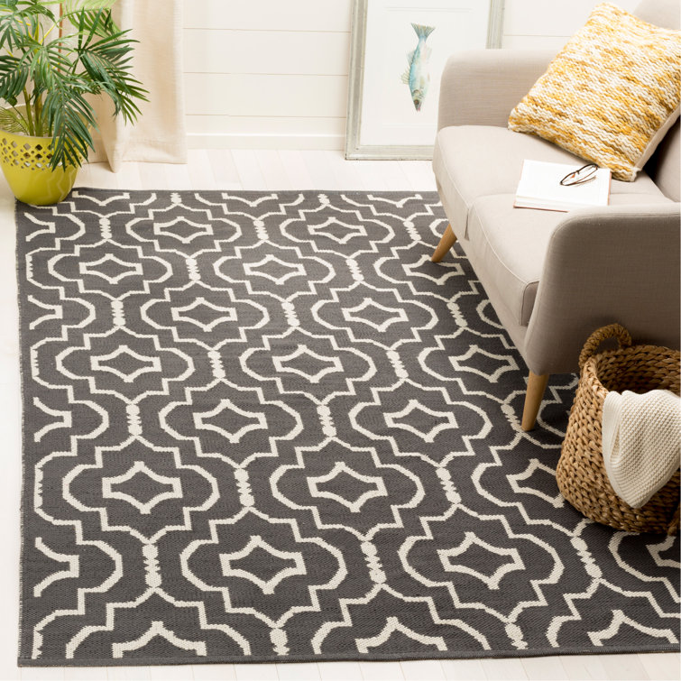 Rennie Hand Woven Cotton Geometric Rug