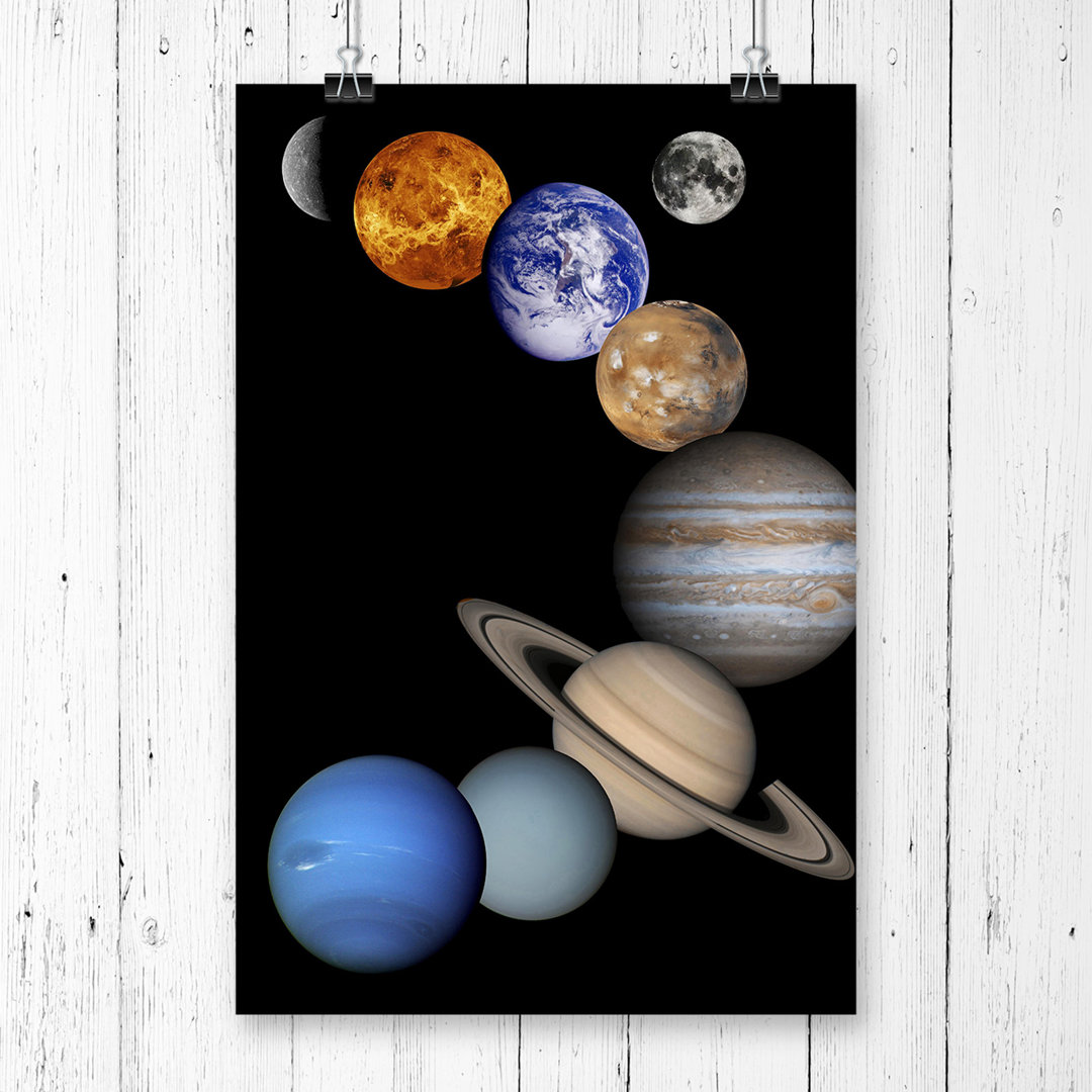 Solar System Planets Space - Frameless Print