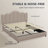 Full Upholstered Bed With 2 Nightstands – Charging Station, Modern Bedroom Set-1466277053-1466277030