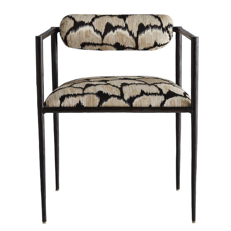 Barbana Upholstered Arm Chair, Ocelot