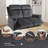 Loveseat Recliner Sofa With Heat And Massage,pockets, Infinite Position For Living Room