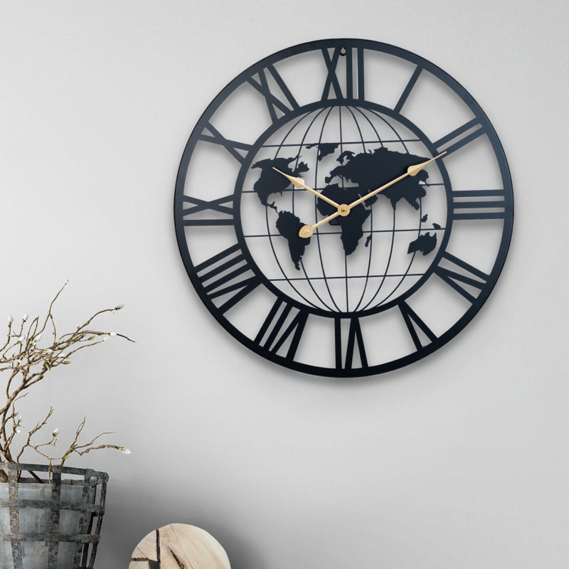 Horloge murale en métal Damauri