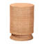 Table d'appoint en rotin naturel Dorielle de Bali & Paris avec deux tablettes