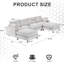 Canapé modulaire moderne en velours côtelé, ensemble de canapé en forme de L convertible en U avec coussin, canapé modulaire surdimensionné avec repose-pieds, convient au salon, au grenier, à un appartement ou à un bureau - 6 places-1018506445