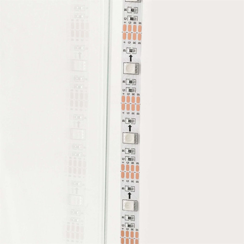 Vitrine en verre trempé avec bande lumineuse à DEL, serrure de porte et roulettes pour un rangement sécuritaire et élégant dans n'importe quelle pièce