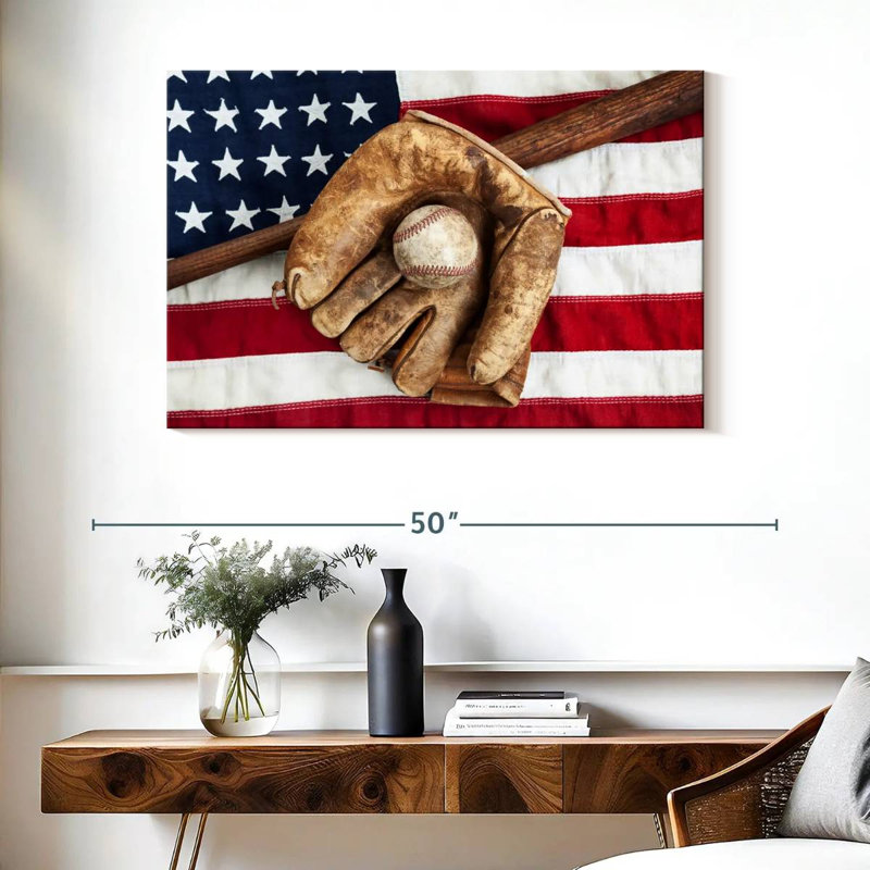 Baseball patriotique Sireci, H 26 po x l 39 po