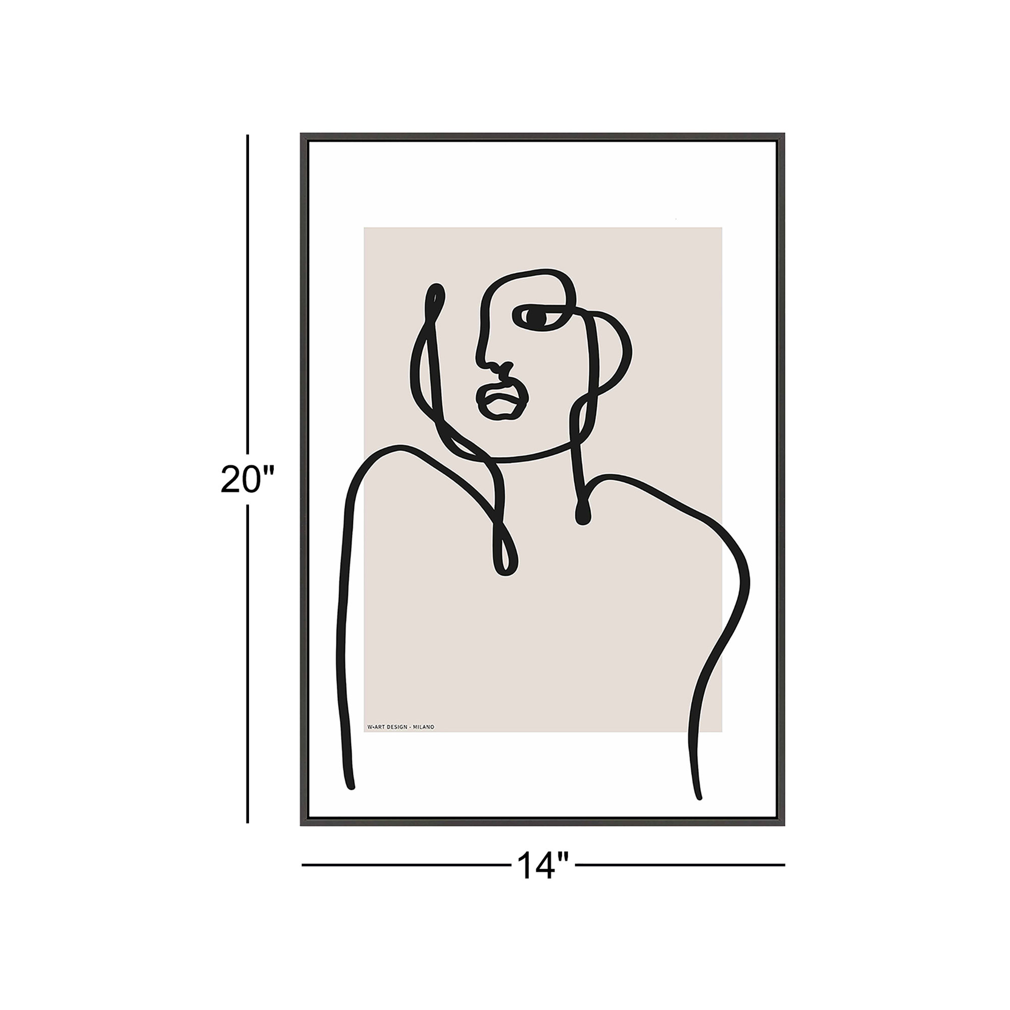 Figure And Form by Romina Gadler, 20" H x 14" W x 1.25" D, Black Framed Canvas