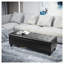Banc de rangement avec repose-pieds et siège capitonné HOMcom, 51 po, noir