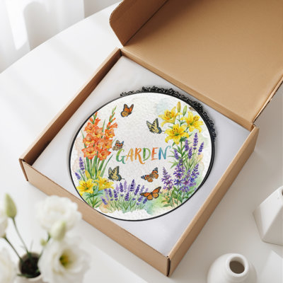 Vitrail de vitrail papillons 12 "H