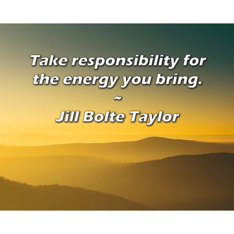 Toile tendue de la galerie Trinx par Jill Bolte Taylor: «Prenez la responsabilité de l'énergie que vous, H 33 po x l 48 po
