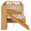 Lit superposé double au-dessus de grand lit PlayNest avec glissière et escalier de rangement pour enfants-134494032