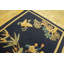 Blue Square Antique Chinese Deco Small Scatter Throw Rug