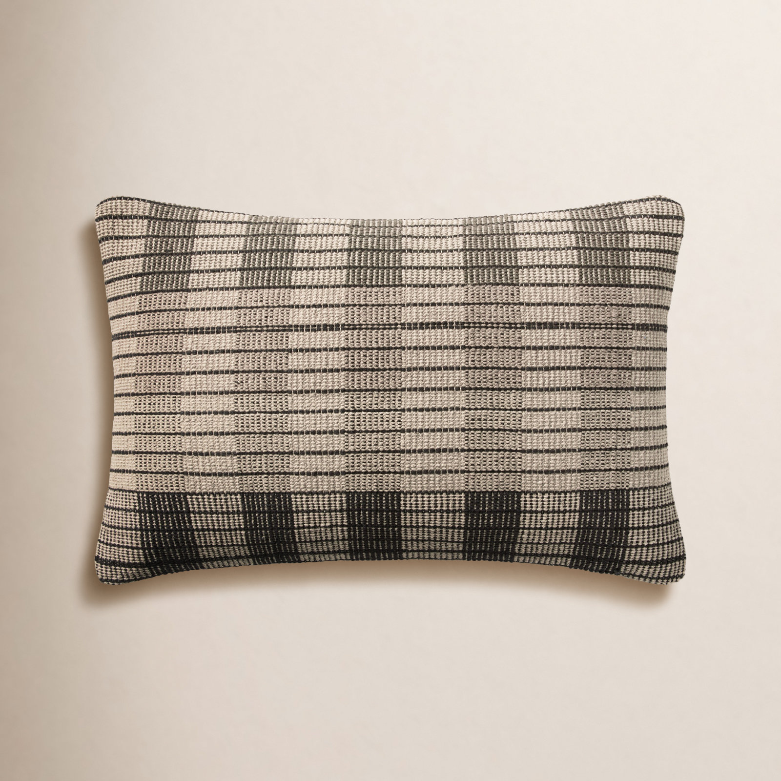 Bernadino Striped Cotton Lumbar Throw Pillow, Down