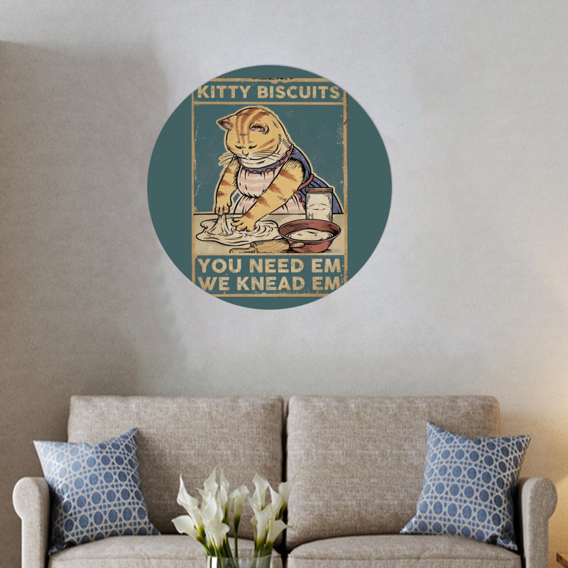 Biscuits inspirés par le chef, art en verre parfait pour une décoration murale moderne avec un design «You Need Em We Knead Em»