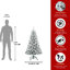 Arbre de Noël artificiel enneigé 5 pi - Arbre de Noël enneigé en PVC avec 407 pointes et support en métal