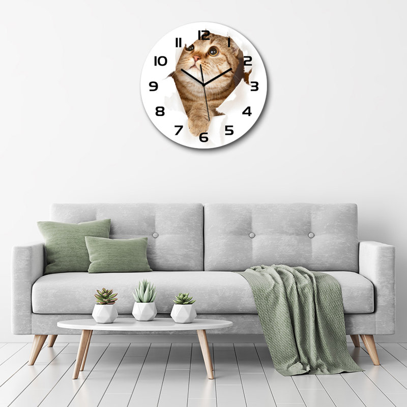 Jshaun Glass Wall Clock