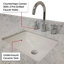 Meuble-lavabo double 60 po bleu X P 22 po D, dessus en marbre de Carrare et ensemble de robinet-117825246