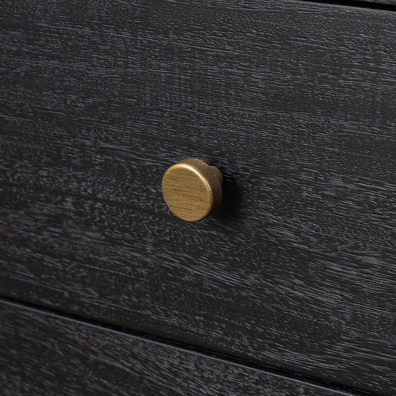 Sullivan Media Console-Saddle Tan, Black Acacia Veneer