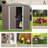 Outdoor Metal Storage Shed Gray-110646394