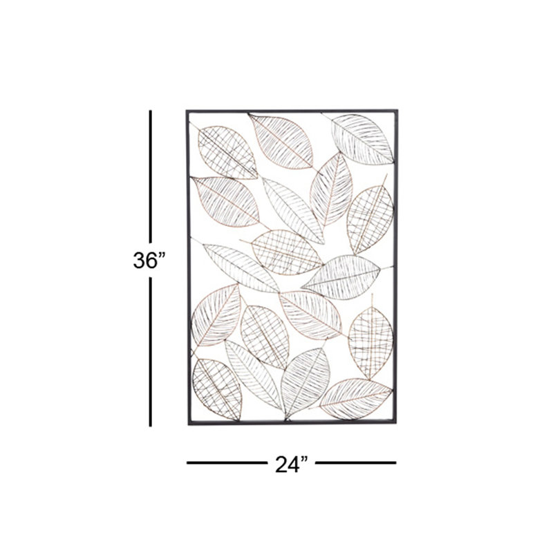 Leaves Iron Wall Decor, 36" H x 24" W x 2" D