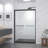 44-48"x72" Aluminum Frame Double Sliding Shower Door,Bypass Bathroom Sliding Door with Premium 5/16" (8mm) Clear Tempered Glass, Black Hardware Sliding Glass Shower Enclosure,Matte Black Finished