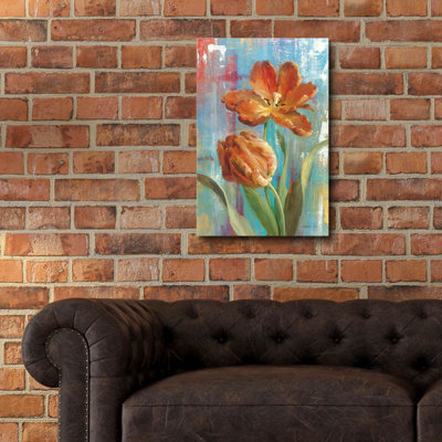 «Parrot Tulips 2» par Danhui Nai, art mural en verre acrylique