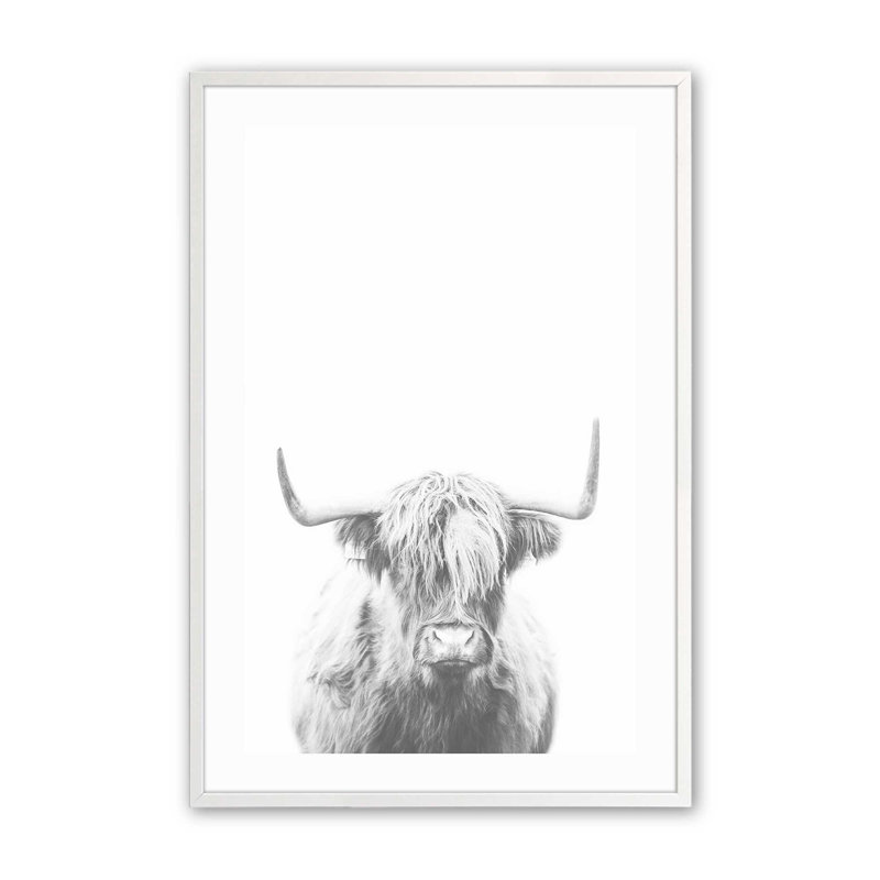 Highland Spirit Print, in a Frame,, Opaque White Framed, 15" H x 12" W x 1.25" D
