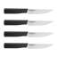 Kitchenaid Classic 4 Piece Steak Knife Set, 4.5-Inch, High-Carbon Japanese Steel Blades, Sharp Kitchen Knife Set, Black
