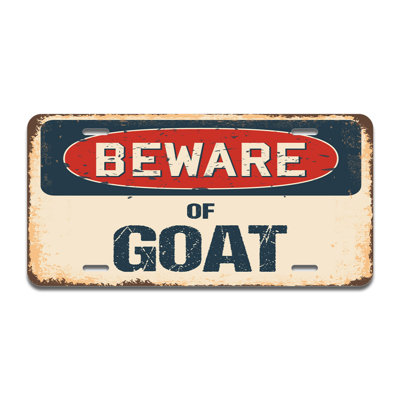 Cadre en aluminium «Beware of Goat»