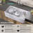 Aqua Fireclay Small White Farmhouse Sink Apron Front Farm Sink Single Bowl Kitchen Sink with Accessory Kit