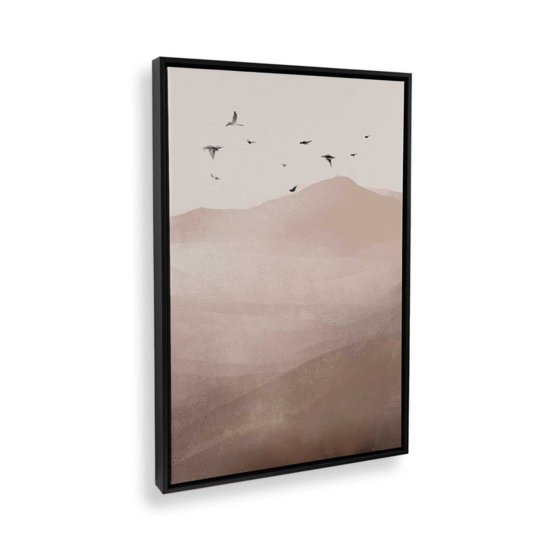 «Flight III» par Dan Hobjour, reproduction d'art sur toile, Noir, Impression encadrée sans passe-partout, H 18 po x l 12 po