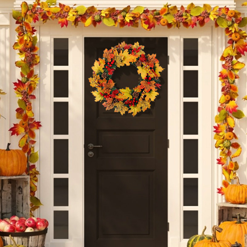 Faux Lighted Mixed Assortment 40cm Wreath