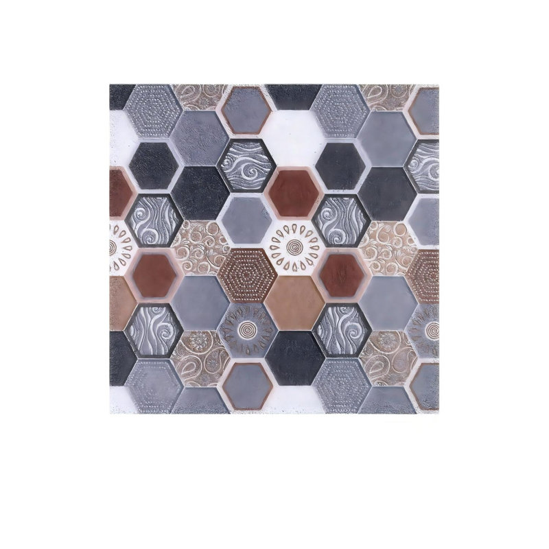 Tapis de bain moelleux 24 po x 24 po avec trous de drainage, carrelage marocain