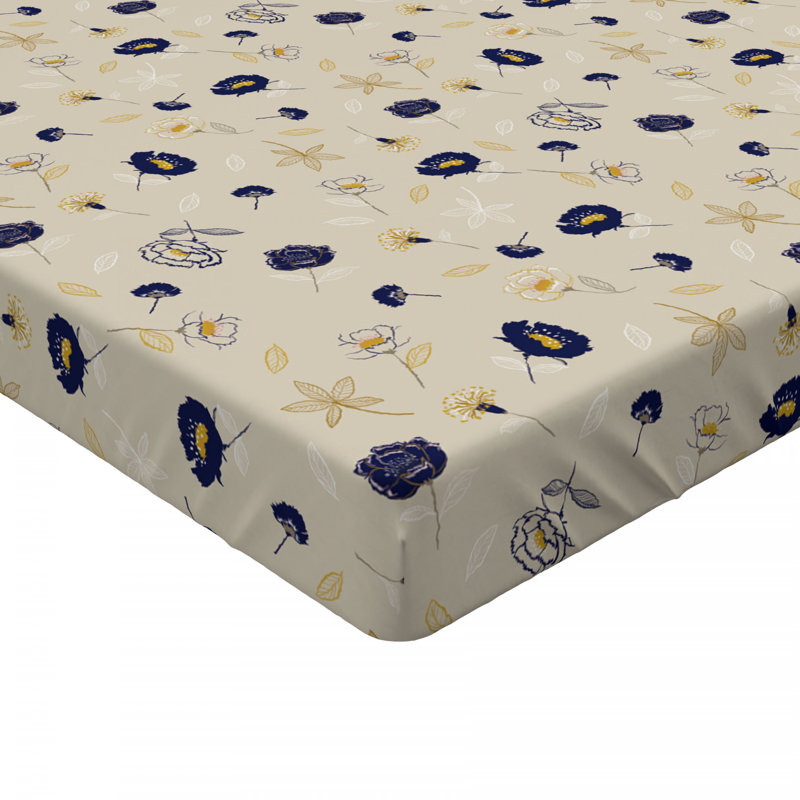 Microfiber Floral Fitted Sheet, Twin XL Fitted Sheet
