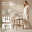 Upholstered Counter Stool with Solid Metal Frame-183321496
