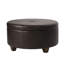 Repose-pieds rond avec rangement en similicuir de 31,75 po Baller-126256551